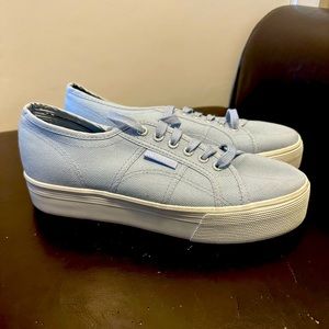 Superga baby blue platform brand new never worn outside